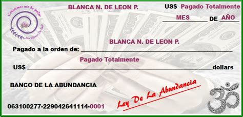 Conociendo tu alma por Blanca De León Como se elabora CHEQUE DE LA