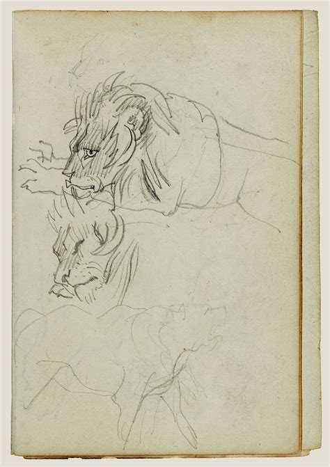 Three lion studies Théodore Géricault Free Photo Illustration rawpixel