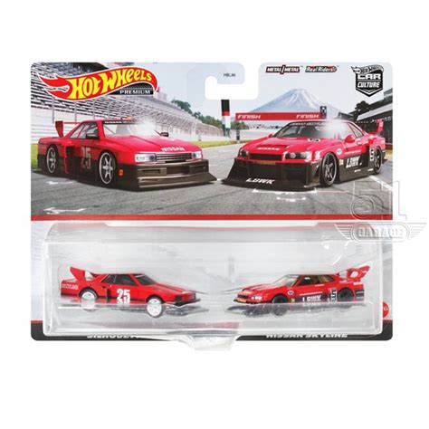 Japan Card Hot Wheels Premium Twin Pack Nissan Skyline Silhouetter R LB ER Super
