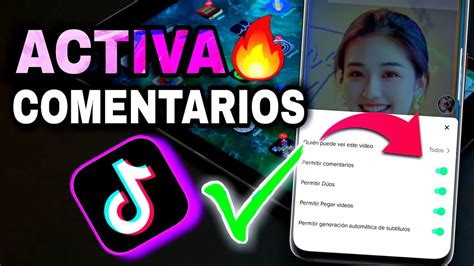 Como activar los comentarios en Tik Tok de los vídeos publicados YouTube