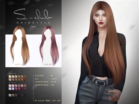 The Sims Resource S Club Ts4 LW Hair 202101