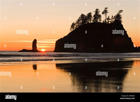 Sunset At Rialto Beach West Coast Olympic Peninsula Olympic