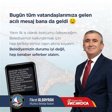 Akçakoca Belediye Başkanı Fikret Albayrak Vatandaşları Borç Ödemeye