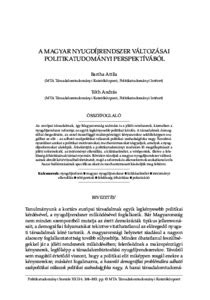 A Magyar Nyugd Jrendszer V Ltoz Sai Politikatudom Nyi Perspekt V B L