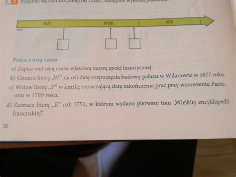 przyjrzyj się zamieszczonej osi czasu Następnie wykonaj polecenia