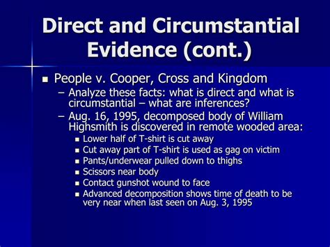 Ppt Direct And Circumstantial Evidence Powerpoint Presentation Free