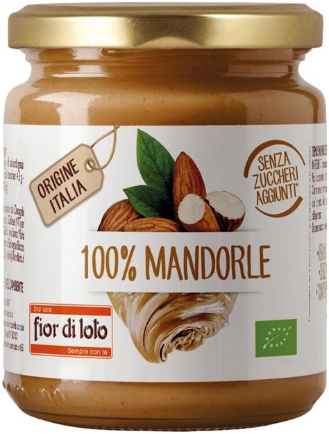 Crema Spalmabile 100 Mandorle FIOR DI LOTO Agricoltura Biologica