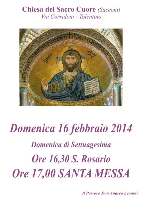 Traditio Catholica Romana Tolentino Domenica Di Settuagesima