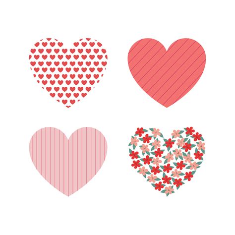 Set Of Different Heart Designs 23802982 Vector Art At Vecteezy