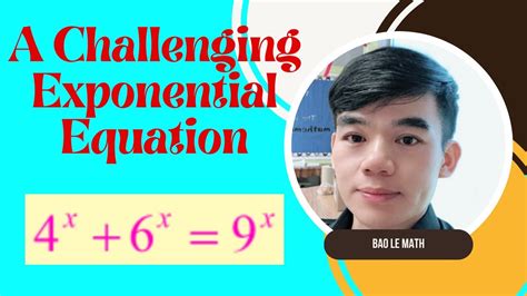 Math Olympiad An Extremely Difficult Exponential Equation 4x6x9x Youtube