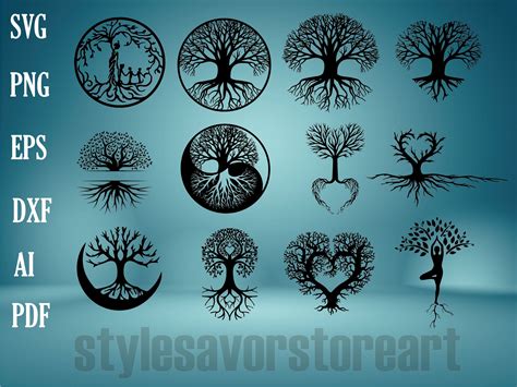 Tree Of Life Svg Bundle Tree Of Life Clipart Tree Of Life Etsy