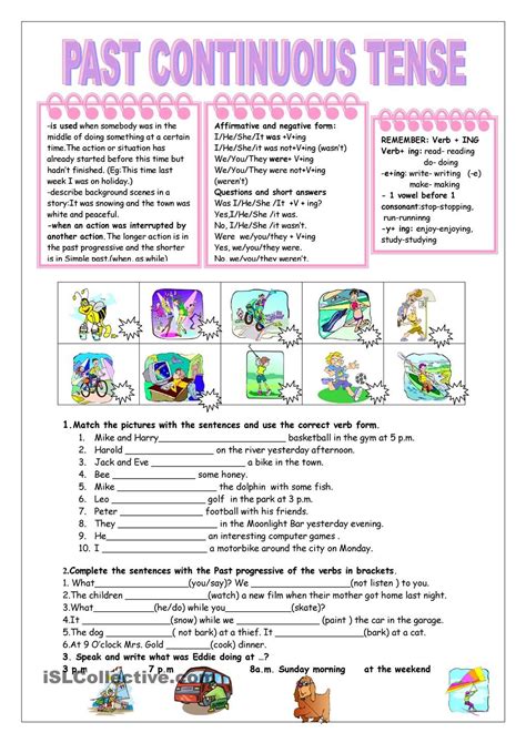 Free Printable Future Continuous Tense Worksheets Tedy Printable Activities