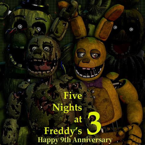 C4d Fnaf 3 Happy 9th Anniversary By Japankoretalkey On Deviantart