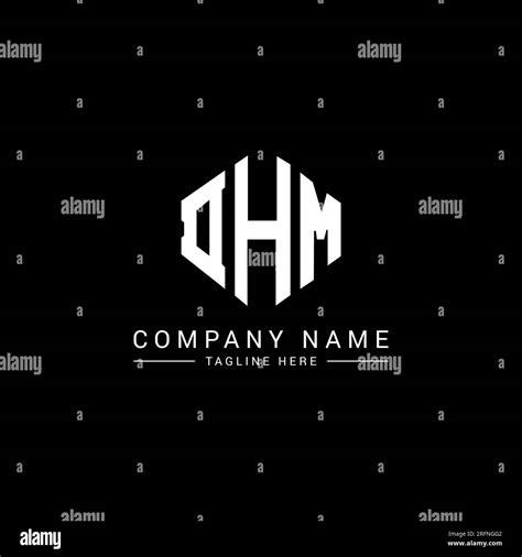 Dhm Letter Logo Design With Polygon Shape Dhm Polygon And Cube Shape