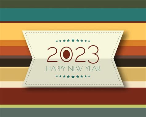 2023 feliz año nuevo números estilo minimalista vector números lineales