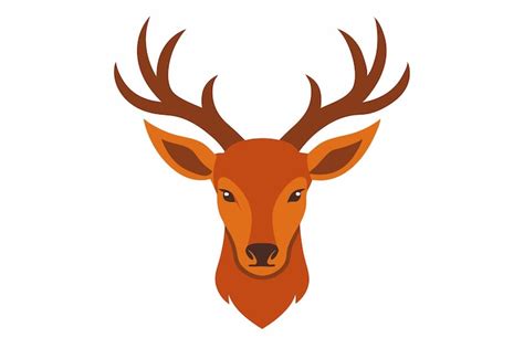 Elk Head Vector Illustration Cartoon Clipart and Line Art Design ...
