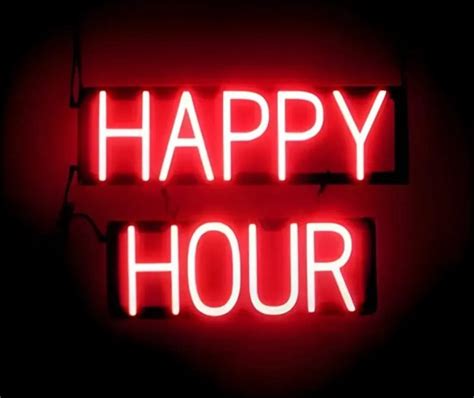 Happy Hour Lichtreclame Neon Led Bord Verlicht Spellbrite 53 X 38 Cm 6 Bol