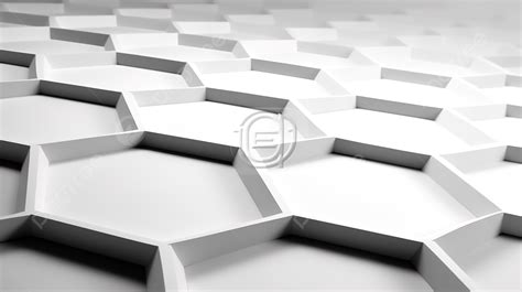 Fondo Hexagonal En Blanco Creado Con Renderizado 3d Textura 3d