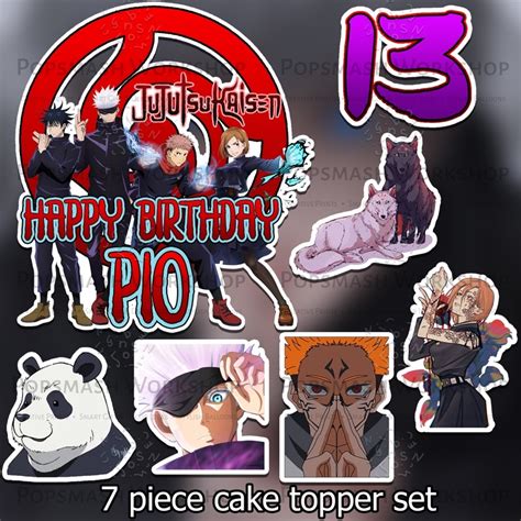 Jujutsu Kaisen Cake And Cupcake Topper Set Shopee Philippines