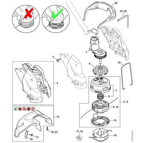 Electric Motor Cutting Head For Stihl Fsa 57 Cordless Brushcutter L