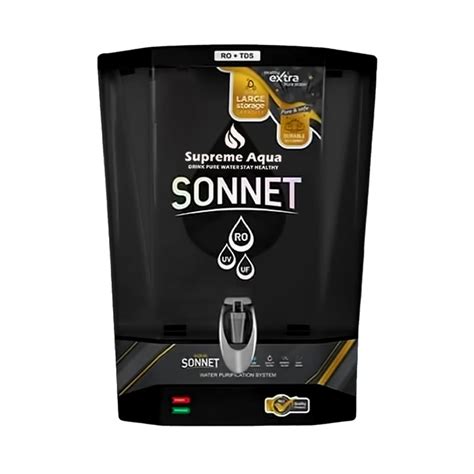 Supreme Aqua Sonnet Ro Water Purifier Ro Uv Mineral Tds