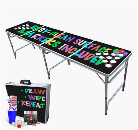 8 Foot Beer Pong Table W Free Hexcups Neon Dry Erase Markers Cup