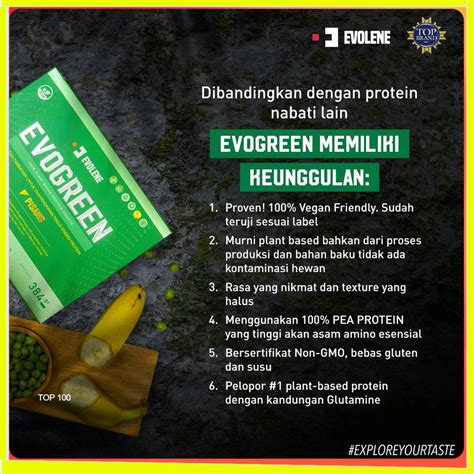 jual evolene evogreen  box isi  sachet  gram vegan protein plant