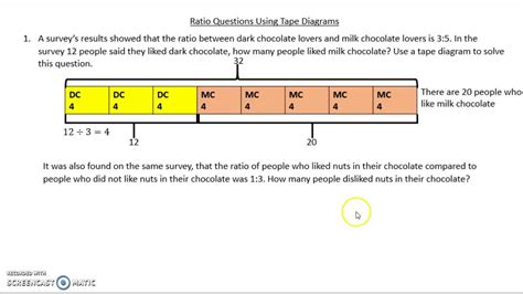 Tape Diagram Ratios 6th Grade