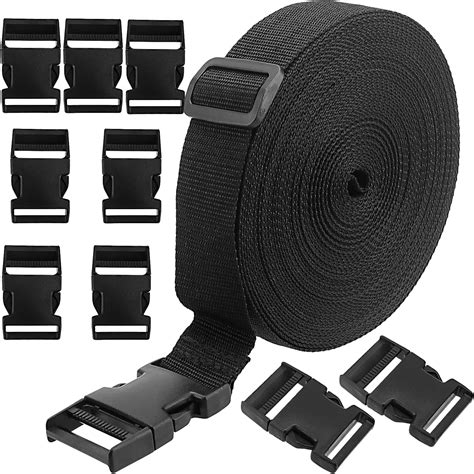 PINGEUI 21 Yards X 1 5 Inch Black Nylon Webbing Strap Nylon Webbing