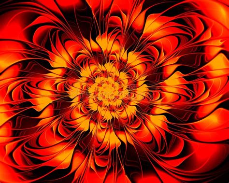 Abstract Flower Fractal Shape Stock Illustration Illustration Of Space Graphic 144209346