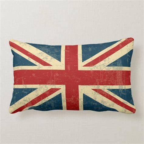 Union Jack Vintage Faded Lumbar Pillow Zazzle Union Jack Throw