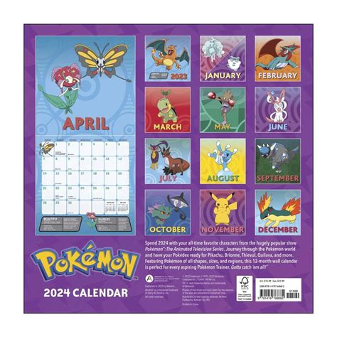 Pokémon 2024 Wall Calendar Pokémon Center Official Site