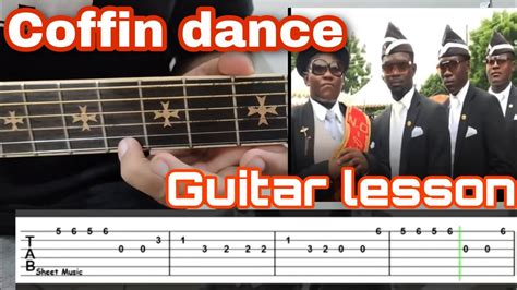 COFFIN DANCE MEME EASY GUITAR TUTORIAL GUITAR TABS YouTube