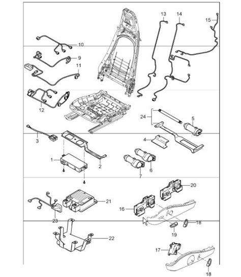 Wiring Harnesses Control Unit Switch Standard Seat Comfort Seat 987 Boxster Boxster S 2005