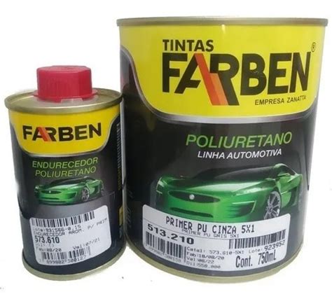 Kit Primer Pu Automotivo X Catalisador Farben Ml Mercadolivre