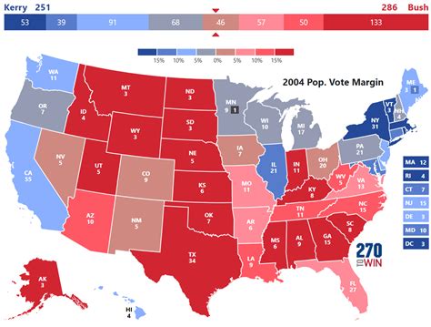 2004 Election Results Map