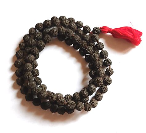 Non Dye Original Black Rudraksha Mala 108 1 Beads 7 Mm Size Necklace Etsy