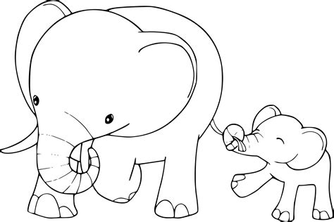 Coloriage éléphant enfants à imprimer