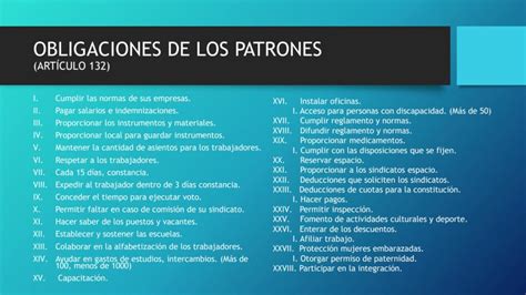 Cuales Son Las Obligaciones De Los Patrones Y Trabajadores De Lft