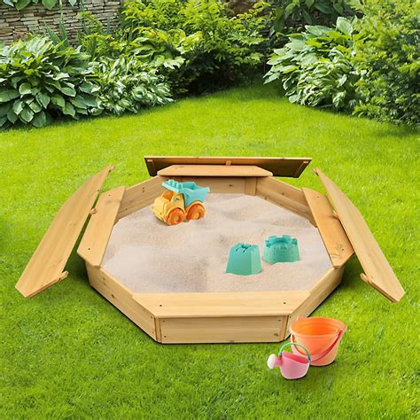 Billyoh Octagonal Wooden Sandpit With Lid Diy At Bandq