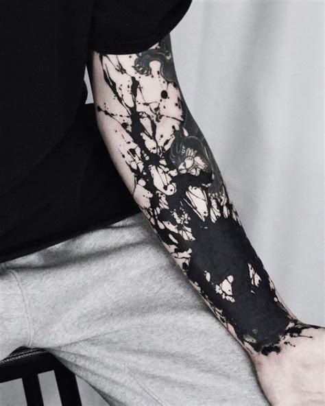 Pin By Zahi On Tattoo All Black Tattoos Splatter Tattoo Tattoos