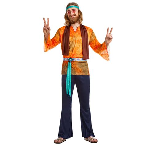 Hippie S Kostuum Oranje Heren Partywinkel