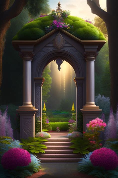 Lexica The Enchanted Garden Create An Image Of A Beautiful Yet