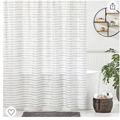 M Design Bath M Design Gray Striped Shower Curtain Poshmark