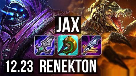 Jax Vs Renekton Top Solo Kills M Mastery Games Kr