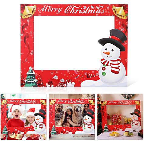 Buy Amosfun Christmas Photo Booth Picture Frame Christmas Party Photo