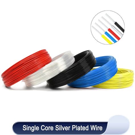 M Ptfe Wire Single Core Fep Insulation Silver Plated High Purity