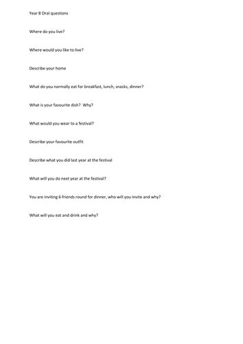 year  general questions teaching resources