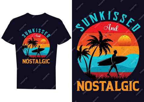 Premium Vector Sunkissed And Nostalgic Vintage Sunset T Shirt Design