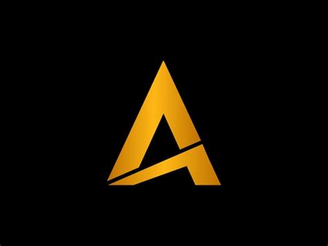 Premium Vector | A gold letter a on a black background